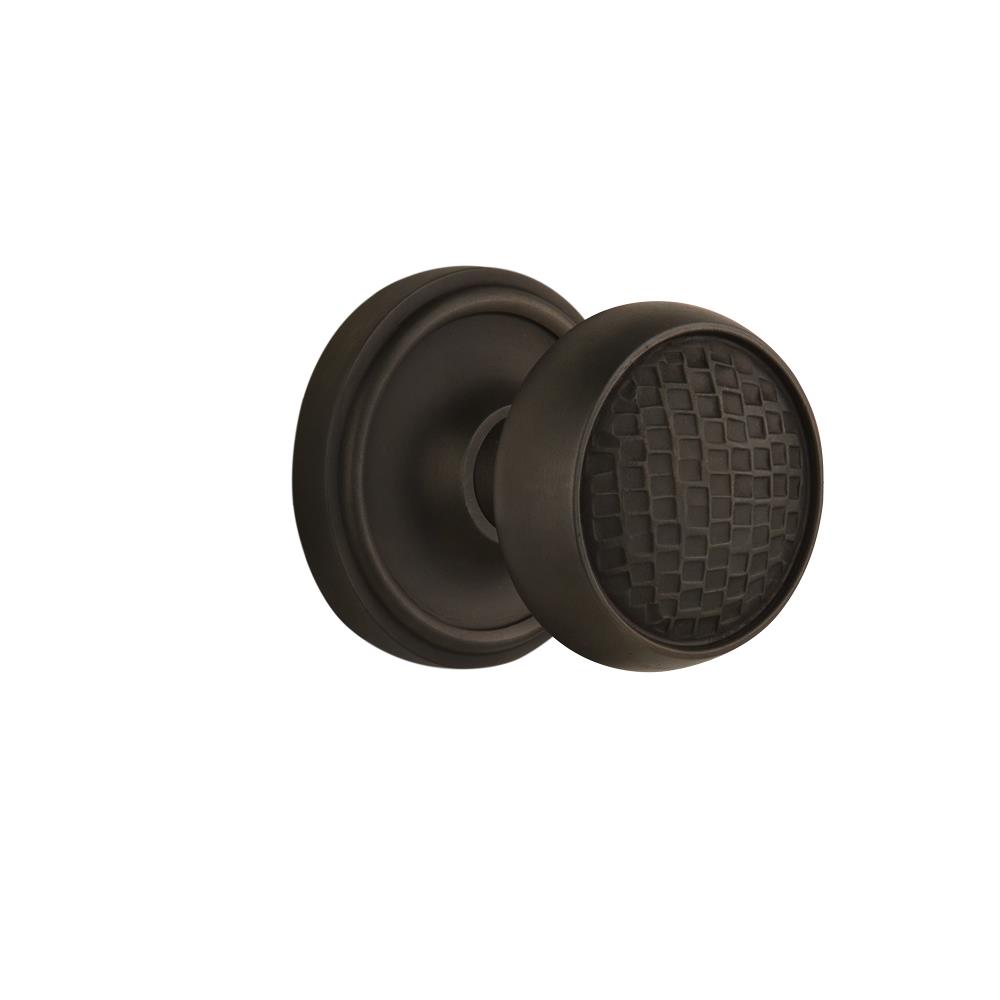 Nostalgic Warehouse CLACRA Mortise Classic Rosette with Craftsman Knob and Keyhole in Oil